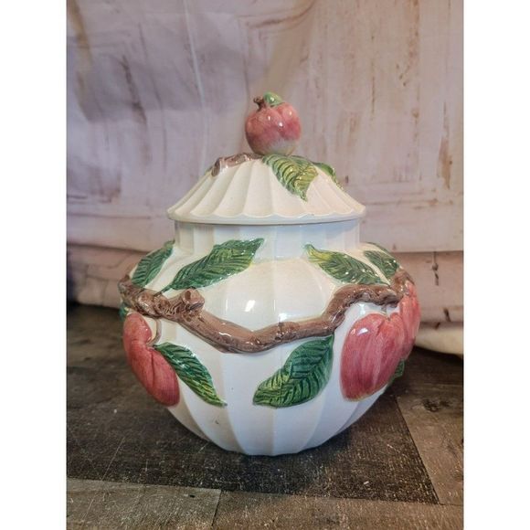 Large Omnibus apple tree ceramic container home decor - Picture 4 of 8